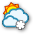 Nublado e queda de neve fraca