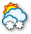 Nublado e aguaceiros de neve