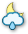 Parcialmente nublado e chuva fraca