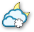 Nublado e queda de neve fraca
